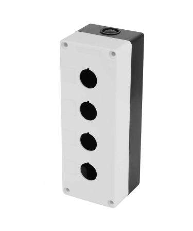 Niady BX4 22mm Waterproof Push Button Switch Control Box - Four Holes Protection Housing (White) - International Shipping Available - Buy Online on GoSupps.com