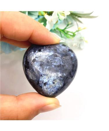 1pc Natural Labradorite Heart-Shaped Raw Quartz Crystal Specimen Decor Quality Gemstone Stone Home Decor Stone Collection