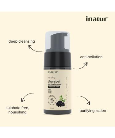 Charcoal Facial Foam 100ml - Deep Cleanse & Purify Skin | International Shipping Available - Buy Online on GoSupps.com