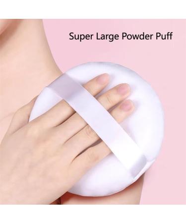 Buy White 13CM Large Round Facial Sponge Puff | Cotton Powder Puff for Makeup & Body | Ideal for Loose Powder & Foundation - Buy Online on GoSupps.com