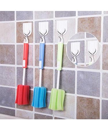 3PCS Adjustable Sponge Cleaning Brush Cleaner with Plastic Long Handle and Hanging Hole Cup Feeding Bottle Scrubber Washing Cleaning Brushes for Coffee Glasses Pot Milk Cup Mugs Winebottle Baby Bottles(Color Random) - Buy Online on GoSupps.com