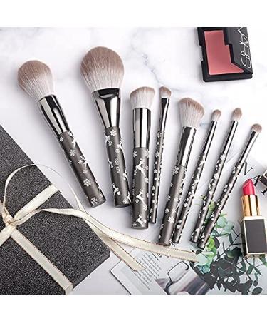 Luxury Enzo Ken Natural Goat Hair Make-Up Brush Set - 10 Soft Brushes & Cosmetic Bag | Perfect Christmas Gift - Buy Online on GoSupps.com