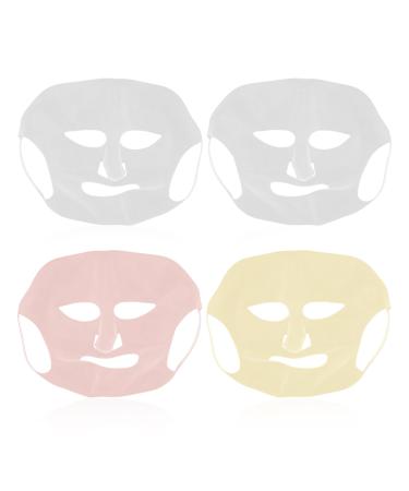 4 Pieces Of Facial Patch Sheet Mask Cover Silicone Mask Cover Moisturizing Mask Cover Facial Beauty Mask Cover