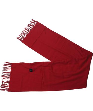 Electric Heated Scarf - 3 Temperature USB Winter Scarf with Tassels & Zipper - Red - Buy Online on GoSupps.com
