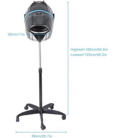 Adjustable Hooded Floor Dryer Hair Bonnet Dryer Salon Stand Up Professional Salon Hair Beauty Hair Styling Tools Rolling Hair Dryer for Hot Perm Hair-drying - Buy Online on GoSupps.com