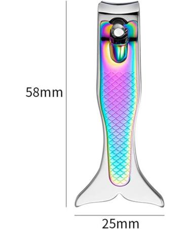 HCHGJKN Nail Clippers Nail Clippers Gradient Mermaid Three-dimensional Fish Scale Texture Handle Color Stainless Steel With File Nail Repair Tool - Buy Online on GoSupps.com