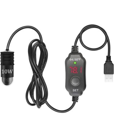 Mini Aquarium Heater 10W USB Powered Mini Fish Tank Heater Adjustable Submersible Aquarium Heater Betta Heater with LED Display Thermostat -for 0.5-1 Gallon Tanks (US Fahrenheit) - Buy Online on GoSupps.com