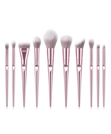 10-Piece Black Makeup Brush Set - Foundation & Eye Shadow Tools | Best Beauty Accessories for Flawless Makeup - Buy Online on GoSupps.com
