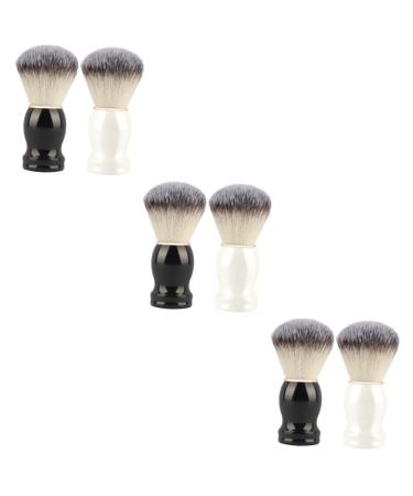 Magiclulu 6 STK Manual Razor Brazil Bar cleaning accessories for men Sortchable rapid brush Surrend-shaving tools Dekorations tools Main man wooden handle care requirement