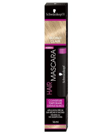 Schwarzkopf - Hair Mascara - hair color for temporary hair roots - cover for white hair - mascara for hair - light blonde - 16 ml light blonde 16 ml (1 Pack)