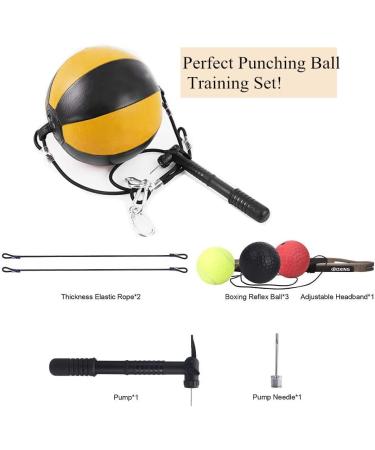 HUICHAI Kvittra Double End Punching Bag - Boxing & MMA Training Kit with Reflex Ball, Headband, and Pump - Buy Online on GoSupps.com