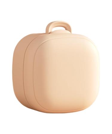 Buy Portable Silicone Pacifier Container | Dust-Proof & Easy to Clean | Ideal for Newborns | Travel & Outdoor Use - Apricot - Buy Online on GoSupps.com