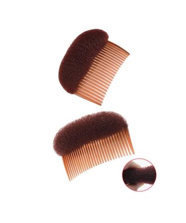 Sponge Volume Inserts 4 Pack Hair Bump Up Combs Clips for Women DIY Hairstyles (Brown Beige) - Buy Online on GoSupps.com