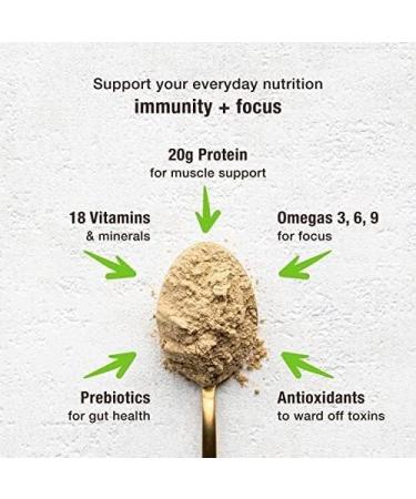 BodyMe Organic Vegan Protein Powder Blend with Maca and Cinnamon - Superfood Boosted, Unflavoured, Dairy and Soy Free - 1kg (30 Servings) - Buy Online on GoSupps.com