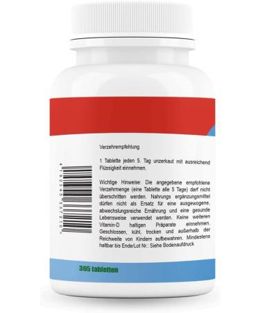 Future Nutrition 5000 I.E Vitamin D3 K2 - Vegan High Bioavailability 1 Tablet Every 5 Days 365 Tablets - Laboratory Tested Purity - Buy Online on GoSupps.com