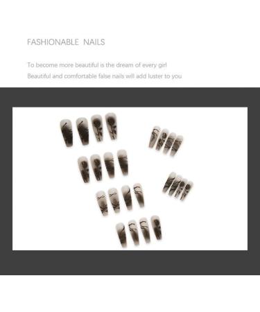 Press on Nails 3 Sets Black Rose Fake Nail Matte Long Artificail Nails Removable Nail Stickers Ballerina for Women Girls (Color : Dark Flowers) (Color : Dark Flowers) (Dark Flowers) Black rose - Buy Online on GoSupps.com