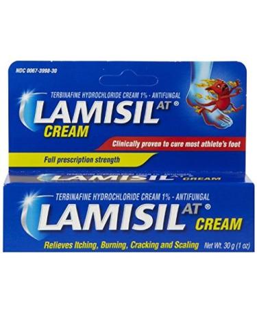 Lamisil Athelete's Foot Antifungal Cream Full Prescription Strength for Itching Burning Cracking and Scaling 1 ounce (Pack of 2)