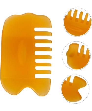 FOMIYES 2pcs Comb Multitools - Acupuncture Head Massager & Gua Sha Hairbrush Scraping Tool Heat Jade Massage Board - Orange 9.5X5.8X1cm - International Shipping Available - Buy Online on GoSupps.com