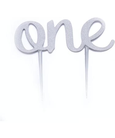 KONTONTY One Cupcake Picks Cupcake Topper Glitter Cake Toppers Birthday Cake Double Sided - Buy Online on GoSupps.com