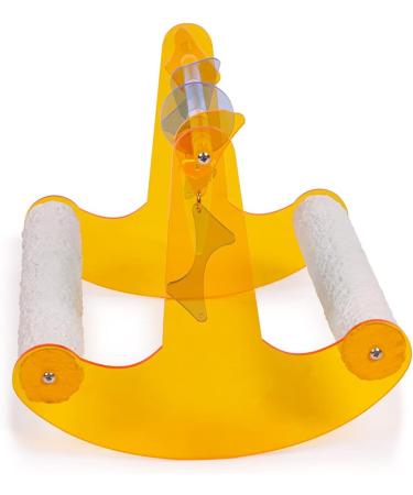 HappyBird Rockn Roll Seesaw - X-Large Acrylic Swing for African Grey Parrots | Therapeutic Perches & Fun Toy - Buy Online on GoSupps.com