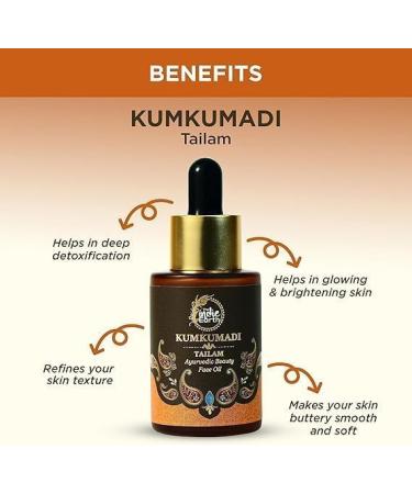 30 ml | An Ayurvedic Beauty Face Oil | Miraculous Beauty Night Serum for Brighter Glowing & Younger Looking Skin with Turmeric Saffron & Indian Lotus - Buy Online on GoSupps.com