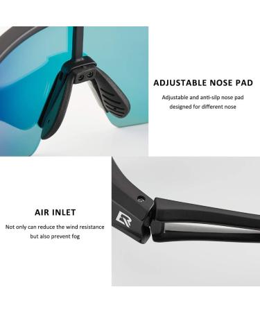 ROCKBROS Polarized UV Protection Cycling Sunglasses in Black Yellow - Men Women Sport Glasses - Buy Online on GoSupps.com