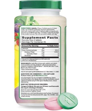 Fibre Choice Assorted Fruits. Natural Sourced Prebiotic Fibre 90 chewable tablets (Pack of 1) - Buy Online on GoSupps.com