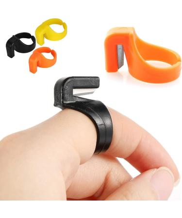 Sewing Thread Cutter Ring Finger Cutting Tool - 12 Pieces Plastic Thimble for Yarn & Fishing Line | Random Color - Buy Online on GoSupps.com