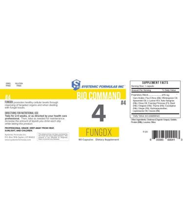 SYSTEMIC Formulas 4 FUNGDX - Powerful Fungal Support Formula - Buy Online on GoSupps.com