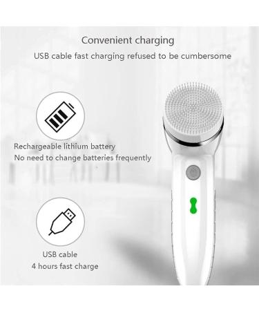 ZQQZEZ Electric Facial Cleansing Brush USB Rechargeable Waterproof Face Brush with 4 Brush Heads Spin Face Brush Set for Deep Cleansing Removing Blackheads Exfoliating (Color : White) - Buy Online on GoSupps.com
