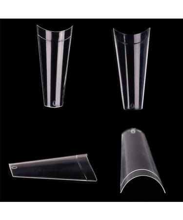 500 Pieces Acrylic False Nails Set - Half Cover Coffin Shape Tips | Artificial Nail Tips for Salons & DIY - 10 Sizes Available - Buy Online on GoSupps.com