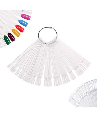 50 Pieces Nail Art Tip Ring Set Nail Color Display Glue Nail Color Wheel & Pattern for Nail Polish | Perfect for Nail Salons & DIY Art - Buy Online on GoSupps.com