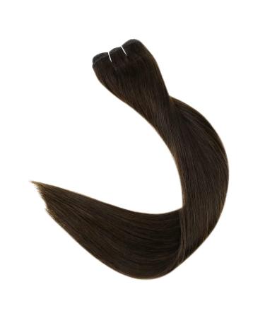 Full Shine Dark Brown Human Hair Weft Extensions 105g 20 Inch - Sew-In Real Hair Bundles for Women - Buy Online on GoSupps.com