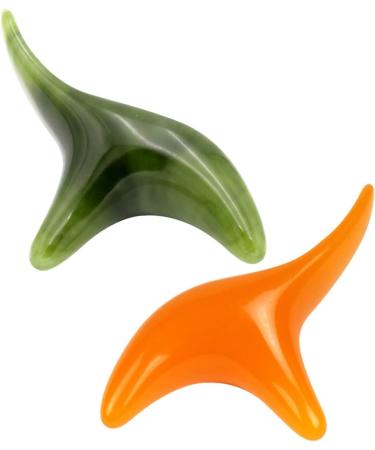 Healeved 6-Stk Guasha Brett & Massage Tools Set Face Massage & Acupuncture Rods | Jadestein Harzbstift - 3 Pieces (11x6cm) for Ultimate Relaxation - Buy Online on GoSupps.com