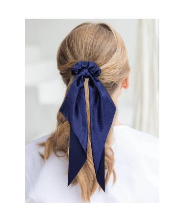 8 Pack Colorful Satin Hair Bows Scrunchies - Women's Hair Accessories Set - Buy Online on GoSupps.com