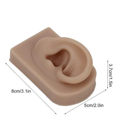 Flexible Reusable Simulated Human Ear Model - Right Ear for Earrings Display & Acupuncture Training (Brown) - Buy Online on GoSupps.com