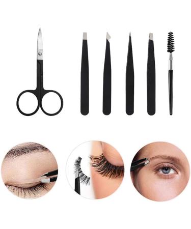 Voko 6-Part Stainless Steel Eyebrow Tweezers Set for Men & Women - Precision Hair Removal & Eyebrow Trimming - Buy Online on GoSupps.com