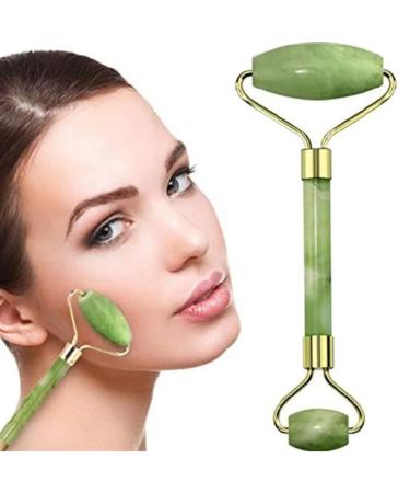 GLOW LUX Jade Roller & Gua Sha Set - Boost Radiance Reduce Puffiness & Enhance Skincare Routine - International Shipping Available - Buy Online on GoSupps.com