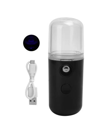 BRRNOO Rechargeable Fine Water Mist Face Sprayer Hydrating Humidifier ABS Material (Black)