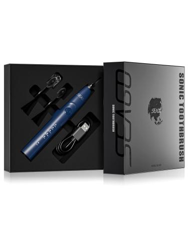 SEAGO Electric Toothbrush | 42,000 VPM Motor | 5 Modes | 2 Dupont Brush Heads | Fast Charge | Whitening Sonic Toothbrush for Adults & Kids - Blue - Buy Online on GoSupps.com