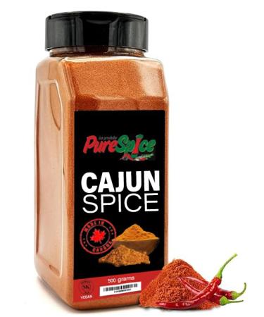 PureSpice Cajun Spice 500 Grams | Restaurant Grade Vegan Kosher Powder Seasoning | Premium Flavor for Cooking Meat Steak Rub and Sauce