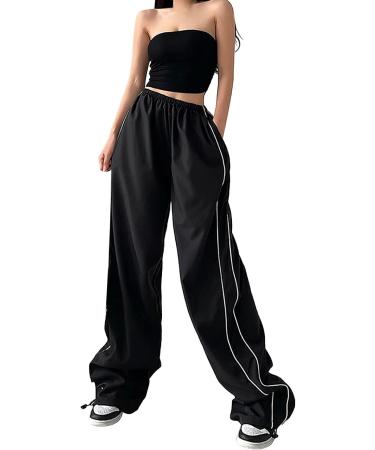 WILLBEST Women's Causal Oversized Cotton Jogging Sports Joggers Sweatpants Cuffed Trouser with Pockets Running Lounge Pants Tracksuit Bottoms 4005-djufh-black-3 M - Buy Online on GoSupps.com