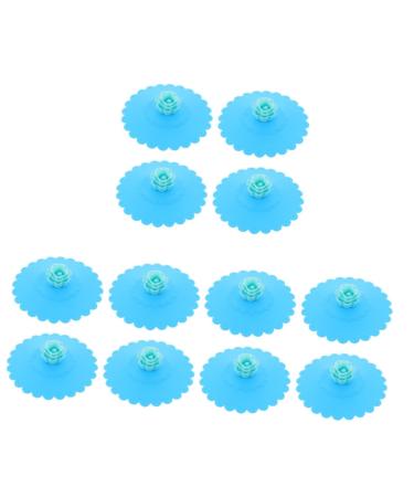 Alipis 12 Pcs Silicone Cup Lid Coffee Mugs Coffee Mug Lid Cover Silicone Leakproof Cup Lid Drink Cup Round 11x11x3cmx3pcs Light Bluex3pcs