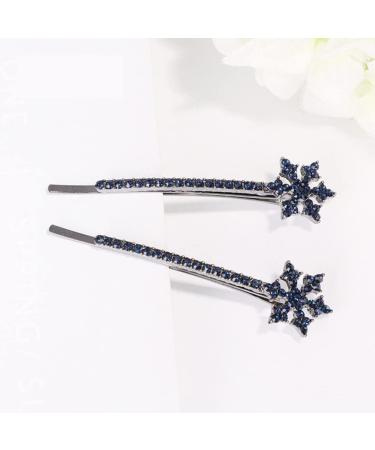 Beaupretty 4 Pieces Blue Rhinestone Snowflake Hair Clips Snowflake Hairpins Christmas Hair Clips Barrettes for Wedding Prom Christmas Party - Buy Online on GoSupps.com