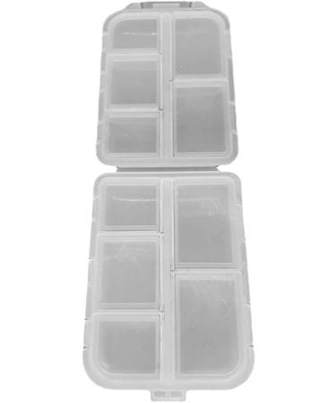 Travel Pill Organizer Box - Foldable Personal Daily Pill Case with 10 Grids Travel Pill Holder for Vitaming Fish Oils White - Buy Online on GoSupps.com