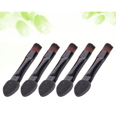 Uonlytech Dual Ended Makeup Sponge Brush Set - 50pcs Black Double Sided Eyeshadow Applicators for Women & Girls | Travel Makeup Tools - Buy Online on GoSupps.com