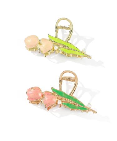 3 Pcs Tulip Flower Hair Claw Clips - Fashion Hair Accessories for Girls - Set of 2 - Buy Online on GoSupps.com