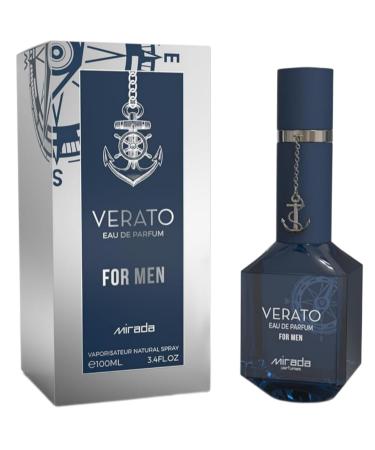 MIRADA Verato Man Men's Eau de Parfum (EDP) 3.4 FL. Oz (100ml) Men s Perfume with Notes of Lemon Lime Bergamot Star Anise Olive Blossom Guaiac Wood Leather Tobacco Vanilla Tonka Bean
