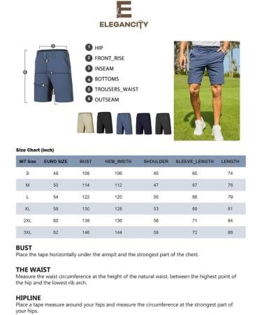 Buy Elegancity Men's Golf Shorts - Casual Chino Pants with Belt S-XXL Grey | Summer Comfort - Buy Online on GoSupps.com