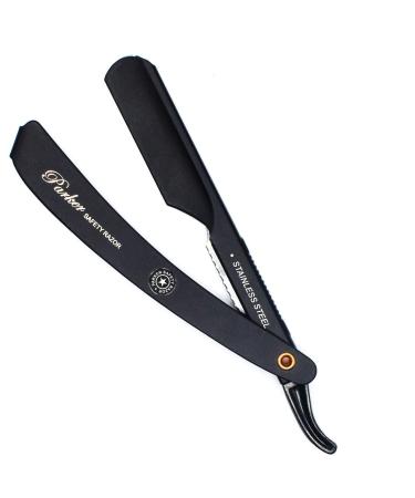Parker Adjustable Stainless Steel Barber Razor with Black Handle - 3 Blade Inserts for Customized Shave - Includes 5 Parker Razor Blades - Buy Online on GoSupps.com